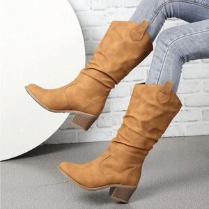 BAKERS FOLD OVER HIGH HEEL WESTERN STYLE COWGIRL WOMEN BOOT